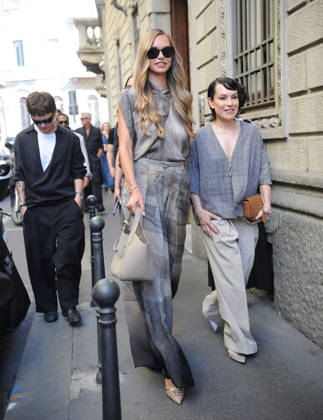 RECORD DATE NOT STATED IPA85944999 - MILAN—LAILA HASANOVIC, JANNIK SINNER S GIRLFRIEND, ATTENDS THE ARMANI FASHION SHOW  Copyright: xx xx 85944999