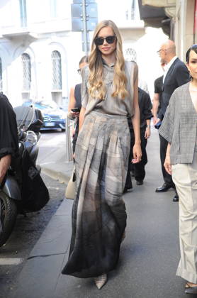 RECORD DATE NOT STATED IPA85944984 - MILAN—LAILA HASANOVIC, JANNIK SINNER S GIRLFRIEND, ATTENDS THE ARMANI FASHION SHOW  Copyright: xx xx 85944984