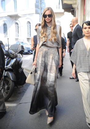 RECORD DATE NOT STATED IPA85944987 - MILAN—LAILA HASANOVIC, JANNIK SINNER S GIRLFRIEND, ATTENDS THE ARMANI FASHION SHOW  Copyright: xx xx 85944987