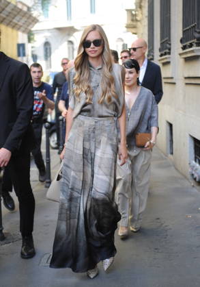 RECORD DATE NOT STATED IPA85945006 - MILAN—LAILA HASANOVIC, JANNIK SINNER S GIRLFRIEND, ATTENDS THE ARMANI FASHION SHOW  Copyright: xx xx 85945006