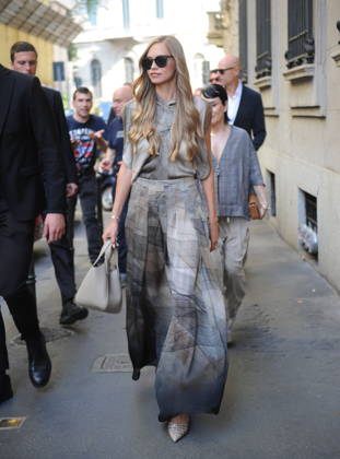 RECORD DATE NOT STATED IPA85945009 - MILAN—LAILA HASANOVIC, JANNIK SINNER S GIRLFRIEND, ATTENDS THE ARMANI FASHION SHOW  Copyright: xx xx 85945009