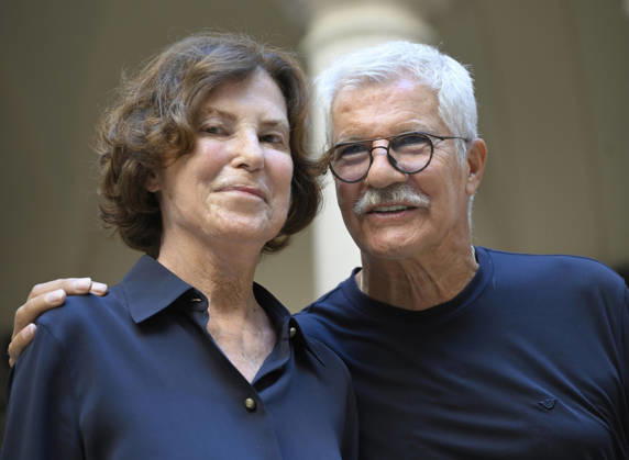 June 22, 2026, Milan, Italy: Silvana Armani (L), granddaughter of Giorgio Armani and creative director of the Giorgio Armani, and fashion designer Leo Dell Orco pose ahead of the start of brand Italian fashion house Giorgio Armani Men s Spring Summer 2027 collection show during the Milan Fashion Week in Milan, Italy, 22 June 2026. Milan Fashion Week runs from 19 to 23 June 2026. ANSA DANIEL DAL ZENNARO. Milan Italy  - ZUMAa110 20260622_zaf_a110_023 Copyright: xDanielxDalxZennarox