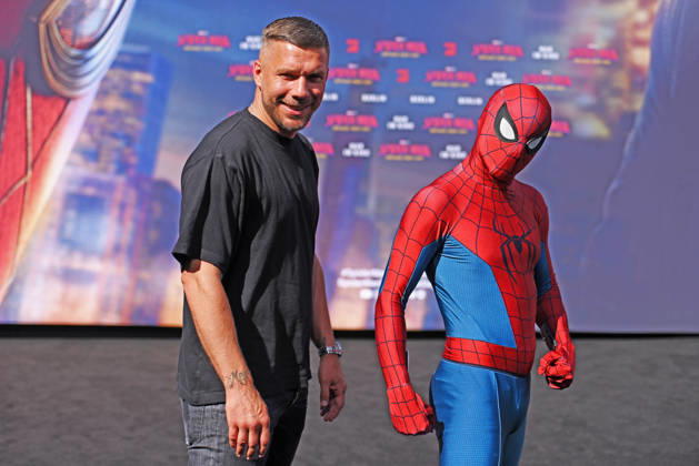 Lukas Podolski beim Fan-Event zu SPIDER-MAN: BRAND NEW DAY am Uber Platz in Berlin am 22.06.2026