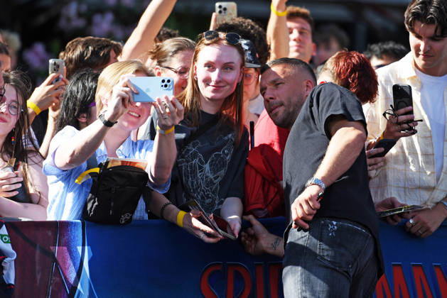 Lukas Podolski beim Fan-Event zu SPIDER-MAN: BRAND NEW DAY am Uber Platz in Berlin am 22.06.2026