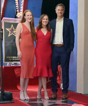 Actress Molly Shannon is joined by her husband Fritz Chestnut (R) and their daughter Stella during an unveiling ceremony honoring her with the 2,850th star on the Hollywood Walk of Fame in Los Angeles on Monday, June 22 2026.  LAP2026062217 JIMxRUYMEN