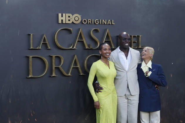 June 22, 2026, Madrid, Madrid, Spain: British actress PHOEBE CAMPBELL (L) who plays Lady Rhaena Targaryen, British actor STEVE TOUSSAINT (C) who plays Lord Corlys Velaryon and British actress BETHANY ANTONIA (R) who plays Lady Baela Targaryen pose together on the red carpet during the special screening event for the first episode of season three of the HBO series House of the Dragon . The premiere was held at the Terraza del Campo del Moro in Madrid. The highly anticipated fantasy series is based on George R R Martins book Fire and Blood and explores the epic history of House Targaryen set two hundred years before the events of Game of Thrones Madrid Spain  - ZUMAo127 20260622_zep_o127_156 Copyright: xHugoxOrtunox