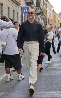 IPA85951826 - Milan, Milan Men s Fashion Week: Spring Summer 2026 2027 - Men s Fashion, Spring Summer 2026 — Armani fashion show; pictured: Enzo Miccio  Copyright: xLucaxPontix xLucaPonti IpaAgencyx 85951826