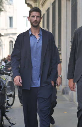 IPA85951752 - Milan, Milan Men s Fashion Week: Spring Summer 2026 2027 - Men s Fashion, Spring Summer 2026 — Armani fashion show; pictured: Andrea and Matteo Vavassori  Copyright: xLucaxPontix xLucaPonti IpaAgencyx 85951752