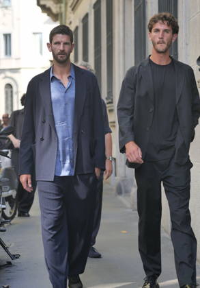 IPA85951755 - Milan, Milan Men s Fashion Week: Spring Summer 2026 2027 - Men s Fashion, Spring Summer 2026 — Armani fashion show; pictured: Andrea and Matteo Vavassori  Copyright: xLucaxPontix xLucaPonti IpaAgencyx 85951755