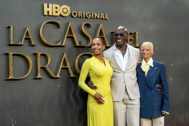 House Of The Dragon Season 3 Madrid Premiere - Red Carpet Arrivals Phoebe Campbell (L), Steve Toussaint (C) and Bethany Antonia (R) attend the premiere of the season 3 of House Of The Dragon at the Terraza del Campo del Moro . June 22, 2026. (ALTERPHOTOS S.Villarroel) MadridSpain  Copyright: xS.Villarroelx