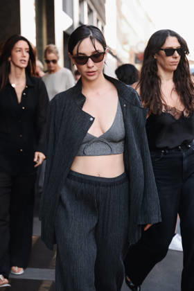 IPA85954288 - Milan, Milan Fashion Week Menswear Spring Summer 2027 - Men s Fashion, Spring Summer 2027 - Giorgio Armani Fashion Show - Guests arriving. Pictured: Matilda De Angelis (Italian actress)  Copyright: xAlessandroxBremecx xx 85954288