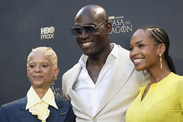 June 22, 2026, Madrid, Spain: (L-R) Actors Phoebe Campbell, Steve Toussaint and Bethany Antonia attend the premiere of the season 3 of House Of The Dragon at the Terraza del Campo del Moro. Madrid Spain  - ZUMAs197 20260622_aaa_s197_153 Copyright: xAtilanoxGarciax