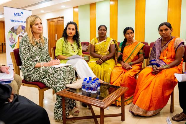 Mumbai, The Netherlands, 2026-06-23 12:05:28 MUMBAI, 23-06-2026, Her Majesty Queen Maxima visits the Republic of India from Tuesday 23 to Thursday 25 June at the invitation of the Government of India as Special Advocate of the UN Secretary-General for Financial Health (UNSGSA) PHOTO: NLBeeld Credit: NL Beeld Patrick van Emst  Copyright: xx x