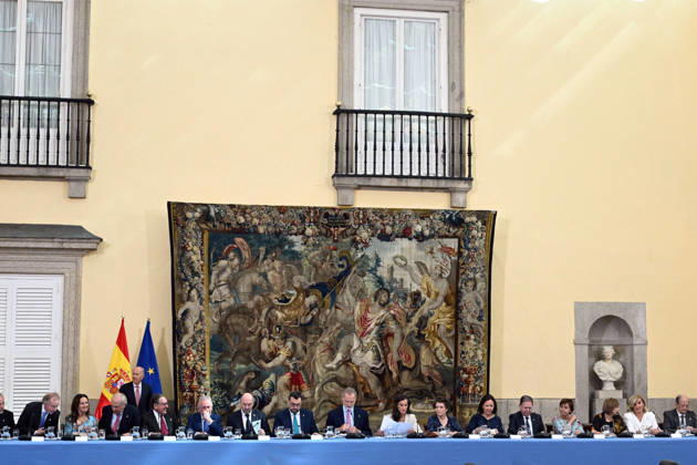 The King and Queen Preside Over the Annual Meeting of the Board of Trustees of the Princess of Asturias Foundation King Felipe VI and Queen Letizia during the annual meeting of the Board of Trustees of the Princess of Asturias Foundation, held at the Royal Palace of El Pardo on June 23, 2026, in Madrid, Spain CELEBRITIES ROYALTY BOARD OF TRUSTEES MEETING PRINCESS OF ASTURIAS José Madrid Madrid Spain,detected_source_language  Copyright: xJosÃ xOlivax 7617836