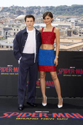 Tom Holland und Zendaya beim Photocall zum Kinofilm Spider-Man: Brand New Day auf der Terasse vom Hotel de la Ville. Rom, 23.06.2026