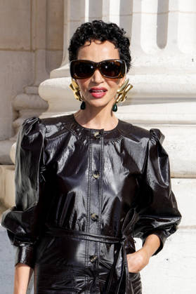 Farida Khelfa at the end of the second Saint Laurent Ready-to-Wear Men’s Spring Summer 2027 fashion show during Paris Fashion Week at the Bourse de Commerce Pinault Collection in Paris, France, on June 23, 2026. Olivier Borde, Bestimage. Celebrities await the Saint Laurent Men’s Spring Summer 2027 show as part of Paris Fashion Week on June 23, 2026, in Paris, France. Paris, France,detected_source_language  Copyright: xOLIVIERxBORDEx xBESTIMAGExOLIVIERxBORDEx xBESTIMAGEx