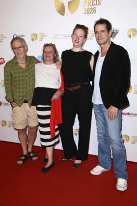 Dani Levy, Susanne Petersen, Rike Link und Tom Tykwer bei der 68. Verleihung vom Ernst-Lubitsch-Preis 2026 im Kino Babylon. Berlin, 23.06.2026