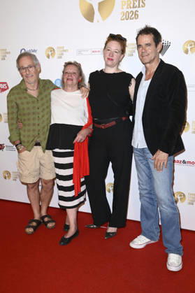 Dani Levy, Susanne Petersen, Rike Link und Tom Tykwer bei der 68. Verleihung vom Ernst-Lubitsch-Preis 2026 im Kino Babylon. Berlin, 23.06.2026