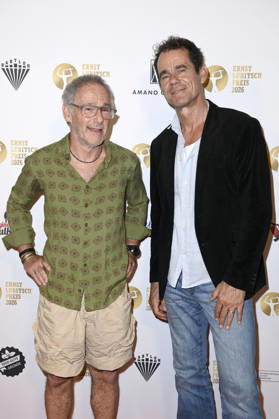 Dani Levy und Tom Tykwer bei der 68. Verleihung vom Ernst-Lubitsch-Preis 2026 im Kino Babylon. Berlin, 23.06.2026