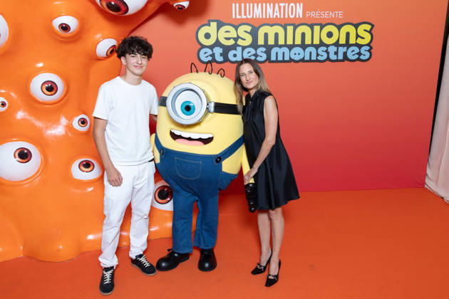 Minions And Monsters Paris Film Premiere NB Camille Cottin and her son Leon Mahon de Monaghan attends Minions And Monsters Des Minions et des Monstres Paris Film Premiere at Le Grand REX on June 23, 2026 in Paris, France. Photo by Nasser Berzane ABACAPRESS.COM Paris France  Copyright: xBerzanexNasser ABACAx