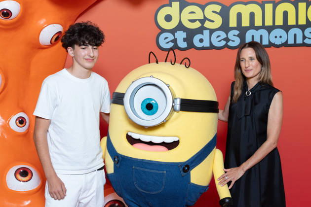 Minions And Monsters Paris Film Premiere NB Camille Cottin and her son Leon Mahon de Monaghan attends Minions And Monsters Des Minions et des Monstres Paris Film Premiere at Le Grand REX on June 23, 2026 in Paris, France. Photo by Nasser Berzane ABACAPRESS.COM Paris France  Copyright: xBerzanexNasser ABACAx