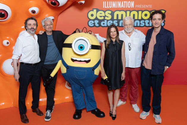 Minions And Monsters Paris Film Premiere NB Laurent Poitrenaux, Pierre Coffin, Camille Cottin, Jacques Weber and David Marsais attends Minions And Monsters Des Minions et des Monstres Paris Film Premiere at Le Grand REX on June 23, 2026 in Paris, France. Photo by Nasser Berzane ABACAPRESS.COM Paris France  Copyright: xBerzanexNasser ABACAx
