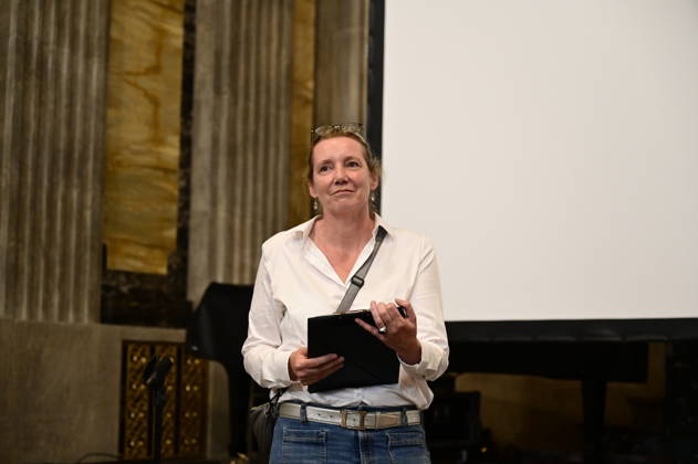 Britta Walter bei der Premiere des MDR-Dokumentarfilms Wir sind hier! über das Mitzvah-Projekt und Amanda Hannes im Rahmen der Jüdische Gedenkwoche im Kulturforum Görlitzer Synagoge. 23.06.2026 Copyright: xMatthiasxWehnertx