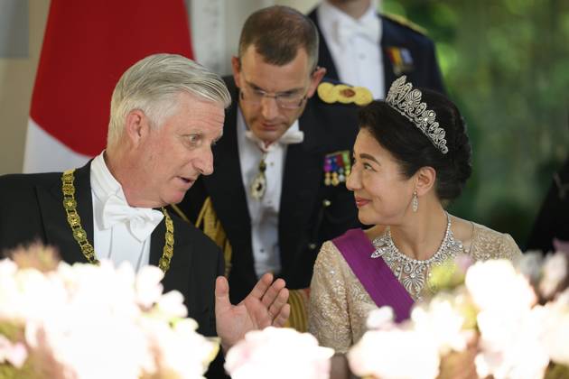 State Visit of the Emperor and the Empress of Japan to Belgium BRUSSELS, BELGIUM - JUNE 23 : King Philippe of Belgium and the Empress Masako Owada of Japan pictured during the State Banquet at Laeken Castle during the State Visit of the Emperor and Empress of Japan to Belgium, on June 23, 2026 in Brussels, Belgium, 23 06 2026 Brussels Belgium  Copyright: xPhilipxReynaersx