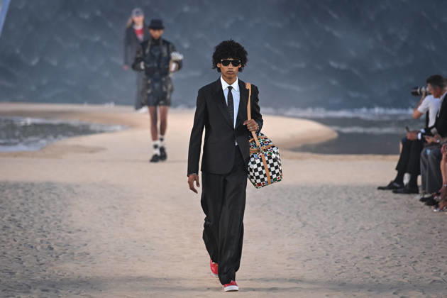 PFW - Louis Vuitton Runway in Paris FA A model walks the runway the Spring Summer 2027 collection by US designer Pharrell Williams for Louis Vuitton during the Paris Fashion Week, on June 23, 2026. Photo by Firas Abdullah ABACAPRESS.COM Paris Ile-de-France France  Copyright: xAbdullahxFiras ABACAx