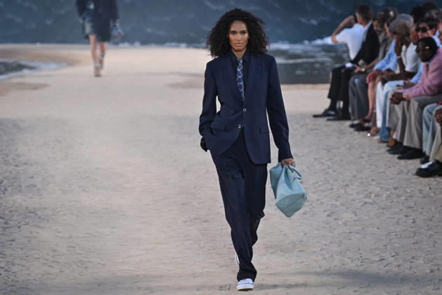 PFW - Louis Vuitton Runway in Paris FA A model walks the runway the Spring Summer 2027 collection by US designer Pharrell Williams for Louis Vuitton during the Paris Fashion Week, on June 23, 2026. Photo by Firas Abdullah ABACAPRESS.COM Paris Ile-de-France France  Copyright: xAbdullahxFiras ABACAx