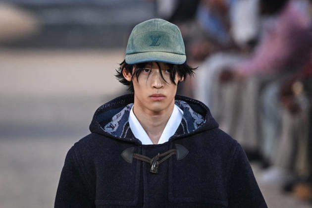 PFW - Louis Vuitton Runway in Paris FA A model walks the runway the Spring Summer 2027 collection by US designer Pharrell Williams for Louis Vuitton during the Paris Fashion Week, on June 23, 2026. Photo by Firas Abdullah ABACAPRESS.COM Paris Ile-de-France France  Copyright: xAbdullahxFiras ABACAx