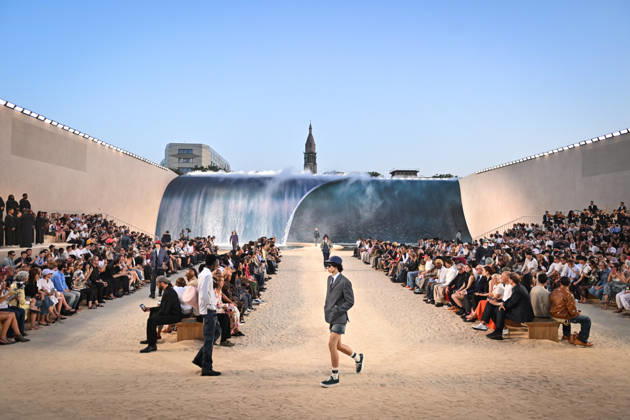 PFW - Louis Vuitton Runway in Paris FA A model walks the runway the Spring Summer 2027 collection by US designer Pharrell Williams for Louis Vuitton during the Paris Fashion Week, on June 23, 2026. Photo by Firas Abdullah ABACAPRESS.COM Paris Ile-de-France France  Copyright: xAbdullahxFiras ABACAx