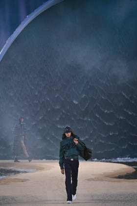 PFW - Louis Vuitton Runway in Paris FA A model walks the runway the Spring Summer 2027 collection by US designer Pharrell Williams for Louis Vuitton during the Paris Fashion Week, on June 23, 2026. Photo by Firas Abdullah ABACAPRESS.COM Paris Ile-de-France France  Copyright: xAbdullahxFiras ABACAx