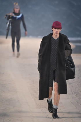 PFW - Louis Vuitton Runway in Paris FA A model walks the runway the Spring Summer 2027 collection by US designer Pharrell Williams for Louis Vuitton during the Paris Fashion Week, on June 23, 2026. Photo by Firas Abdullah ABACAPRESS.COM Paris Ile-de-France France  Copyright: xAbdullahxFiras ABACAx