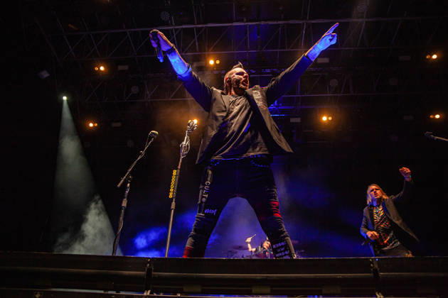 Three days grace live at Sequoie Muisic Park in Bologna, Italy - 23 Jun 2026 Singer Adam Gontier of Three Days Grace performs on stage at Sequoie Music Park. The famous Canadian alternative rock band returned to Italy for a single, highly anticipated, sold-out summer date, which saw longtime frontman Adam Gontier perform on stage again alongside Matt Walst. Bologna Italy Copyright: xCarloxVerganix xSOPAxImagesx TDG26(28)
