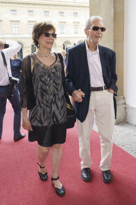 Monika Peitsch und Sven Hansen-Höchstädt bei der Verleihung vom 25. Friedenspreis des Deutschen Films - Die Brücke 2026 im CuvilliÃ s-Theater. München, 23.06.2026