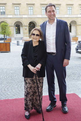 Elisabeth Endriss und Georg Eisenreich bei der Verleihung vom 25. Friedenspreis des Deutschen Films - Die Brücke 2026 im CuvilliÃ s-Theater. München, 23.06.2026
