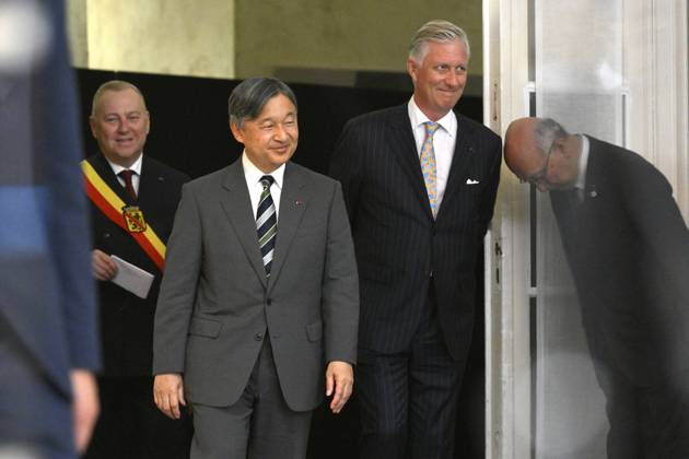 State Visit of the Emperor and the Empress of Japan to Belgium NAMUR, BELGIUM - JUNE 24 : Emperor Naruhito of Japan and King Philippe - Filip of Belgium pictured at the Castle of Namur during the state visit of the Emperor and Empress of Japan to Belgium, on June 24, 2026 in Namur, Belgium, 24 06 2026 Namur Belgium  Copyright: x Creator x
