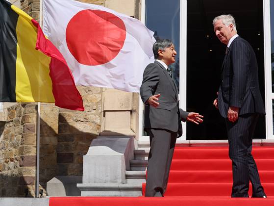 State Visit of the Emperor and the Empress of Japan to Belgium NAMUR, BELGIUM - JUNE 24 : Emperor Naruhito of Japan and King Philippe - Filip of Belgium pictured at the Castle of Namur during the state visit of the Emperor and Empress of Japan to Belgium, on June 24, 2026 in Namur, Belgium, 24 06 2026 Namur Belgium  Copyright: xBenoitxDoppagnex