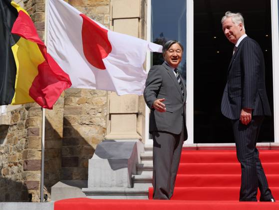 State Visit of the Emperor and the Empress of Japan to Belgium NAMUR, BELGIUM - JUNE 24 : Emperor Naruhito of Japan and King Philippe - Filip of Belgium pictured at the Castle of Namur during the state visit of the Emperor and Empress of Japan to Belgium, on June 24, 2026 in Namur, Belgium, 24 06 2026 Namur Belgium  Copyright: xBenoitxDoppagnex