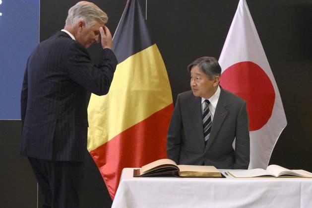 State Visit of the Emperor and the Empress of Japan to Belgium NAMUR, BELGIUM - JUNE 24 : King Philippe - Filip of Belgium and Emperor Naruhito of Japan pictured at the Castle of Namur (Signature of the Golden Book) during the state visit of the Emperor and Empress of Japan to Belgium, on June 24, 2026 in Namur, Belgium, 24 06 2026 Namur Belgium  Copyright: xPhilipxReynaersx