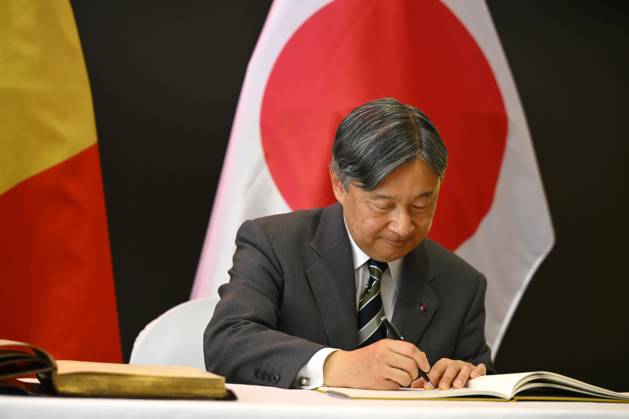 State Visit of the Emperor and the Empress of Japan to Belgium NAMUR, BELGIUM - JUNE 24 : Emperor Naruhito of Japan pictured at the Castle of Namur (Signature of the Golden Book) during the state visit of the Emperor and Empress of Japan to Belgium, on June 24, 2026 in Namur, Belgium, 24 06 2026 Namur Belgium  Copyright: xPhilipxReynaersx