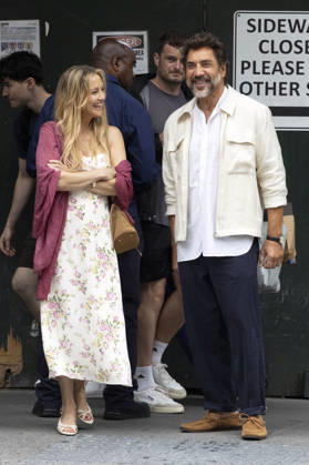 Kate Hudson und Javier Bardem bei den Dreharbeitem zum Kinofilm Hello & Paris in Downtown Manhattan. New York, 23.06.2026