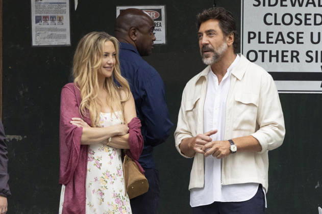 Kate Hudson und Javier Bardem bei den Dreharbeitem zum Kinofilm Hello & Paris in Downtown Manhattan. New York, 23.06.2026