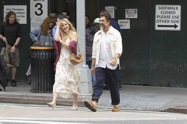 Kate Hudson und Javier Bardem bei den Dreharbeitem zum Kinofilm Hello & Paris in Downtown Manhattan. New York, 23.06.2026