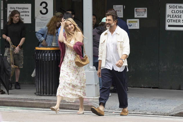 Kate Hudson und Javier Bardem bei den Dreharbeitem zum Kinofilm Hello & Paris in Downtown Manhattan. New York, 23.06.2026