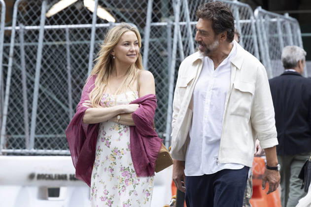 Kate Hudson und Javier Bardem bei den Dreharbeitem zum Kinofilm Hello & Paris in Downtown Manhattan. New York, 23.06.2026