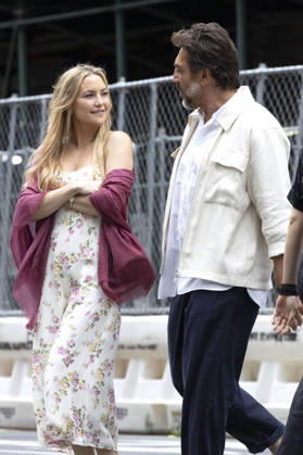 Kate Hudson und Javier Bardem bei den Dreharbeitem zum Kinofilm Hello & Paris in Downtown Manhattan. New York, 23.06.2026