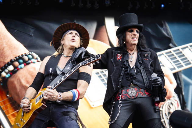 Denmark Copenhell 2026 American rock legend Alice Cooper, right, preforms during the Copenhell festival in Copenhagen, Denmark, Wednesday, June 24, 2026. (Photo: Sebastian Elias Uth Ritzau Scanpix) , Denmark Copyright: Ritzau Scanpix SebastianxEliasxUthx spdk20260624-184652-L
