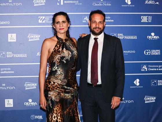 IPA86019669 - Rome, 2026 Nastri d Argento Awards. Red Carpet - Pictured: Alessandro d Ambrosi and Silvia Siravo  Copyright: xMarcoxProvvisionatox xLandi provvisionatox 86019669